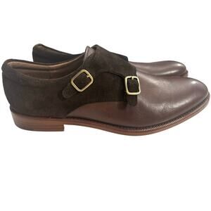 Gordon Rush Harper mens double monk strap brown leather/suede dress shoes sz 10